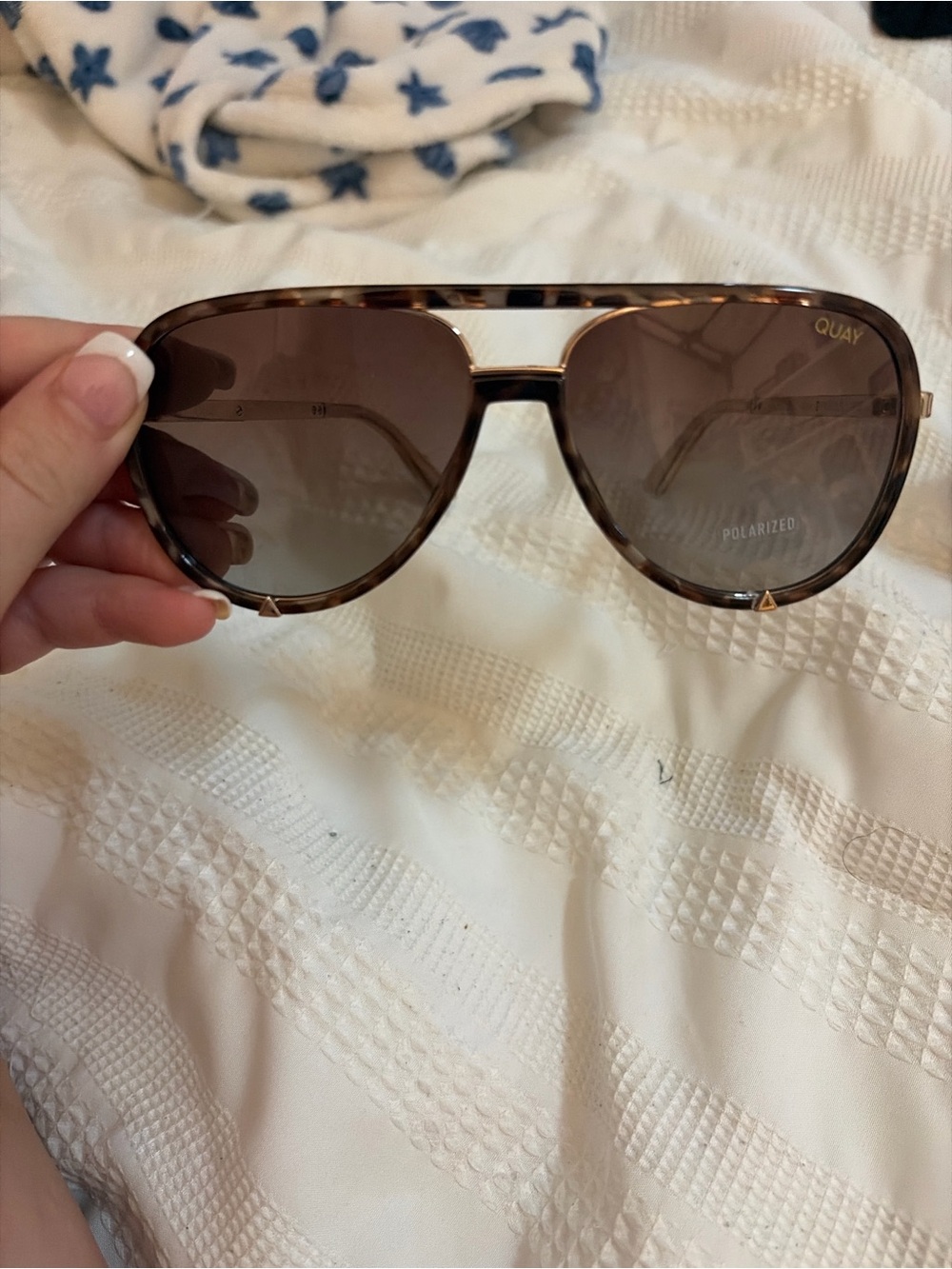 Quay Australia Tortoiseshell Brown Gradient Aviator Sunglasses